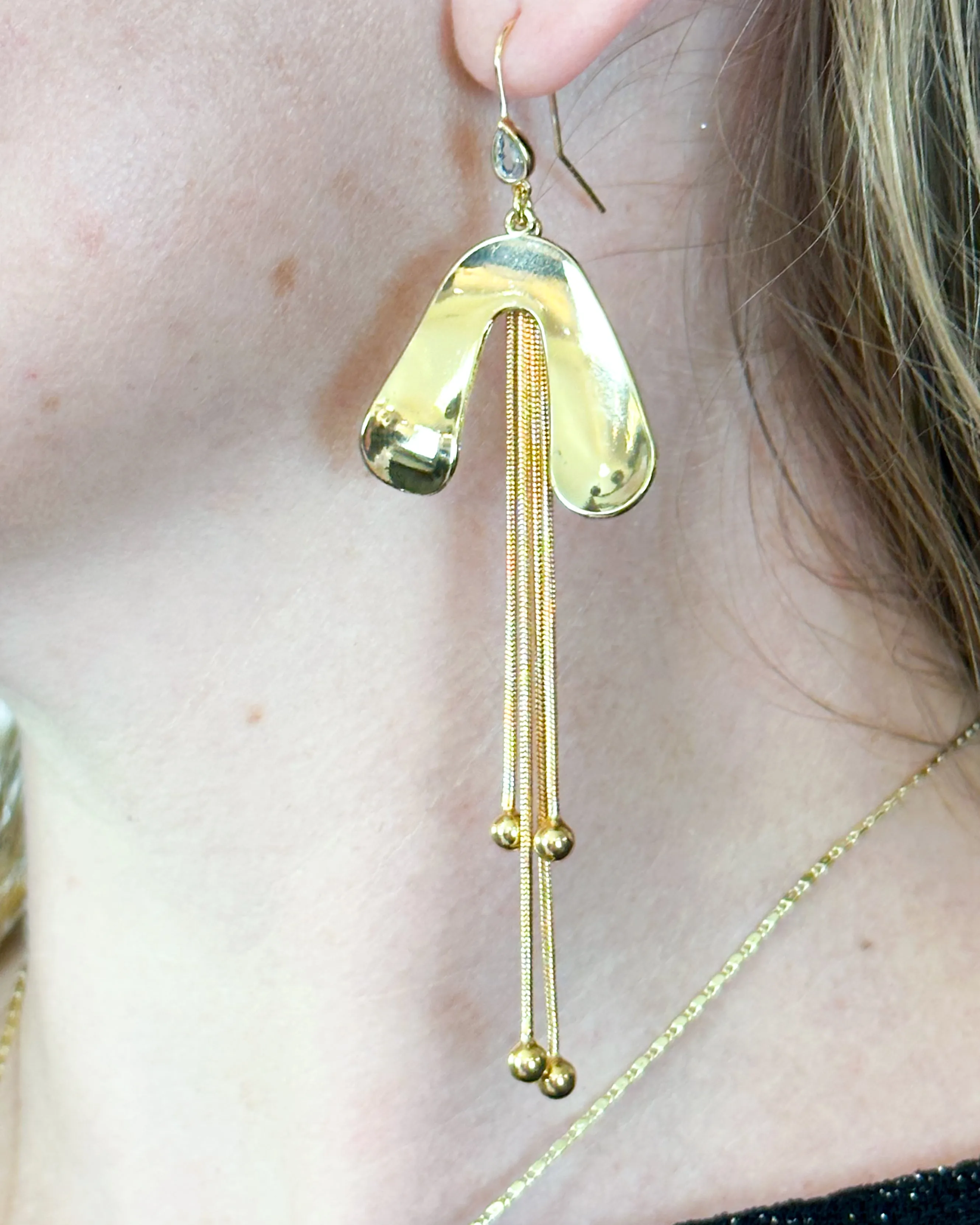 Abstract Fringe Earrings