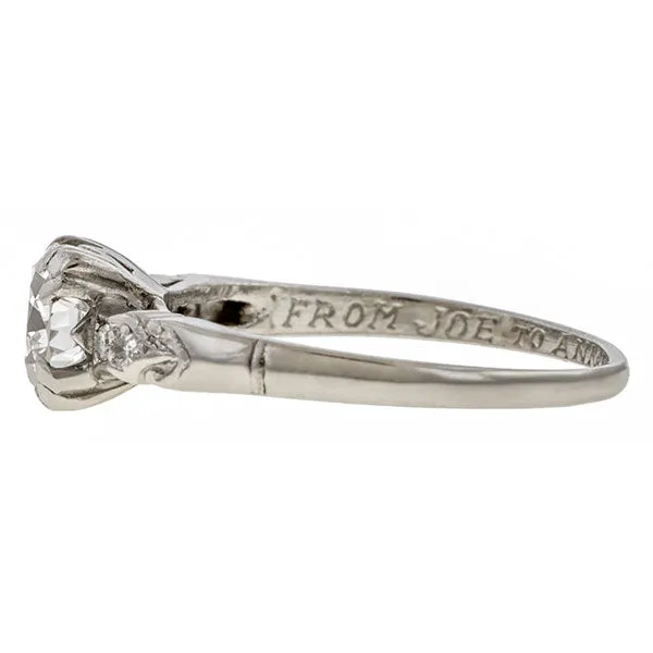 Art Deco Diamond Engagement Ring, TRB 0.67ct, 1936