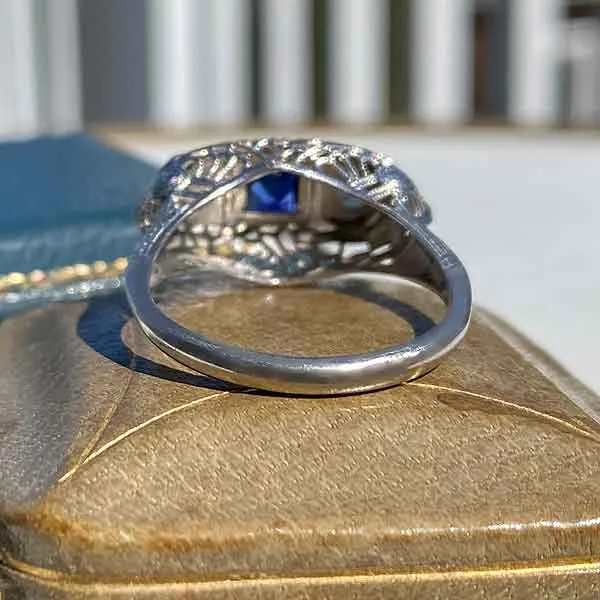 Art Deco Sapphire & Diamond Ring