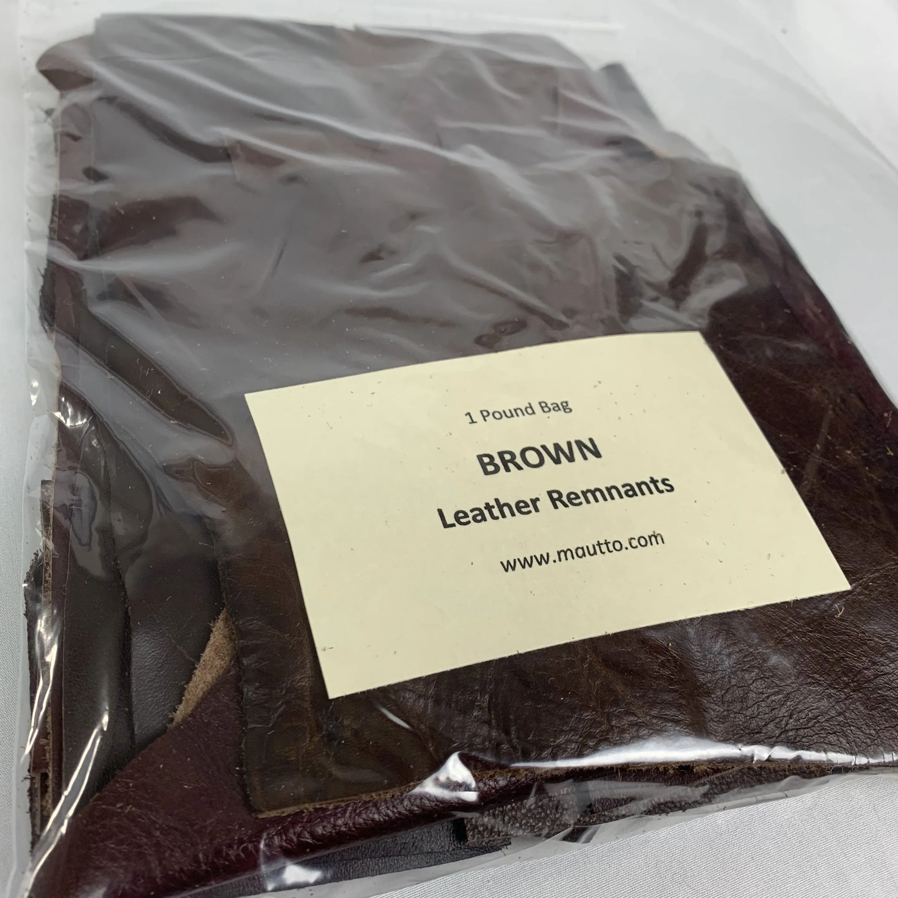 Brown Leather Pieces - 1 Pound Bag of Scraps & Remnants - for Crafts, Art, DIY Projects, Jewelry