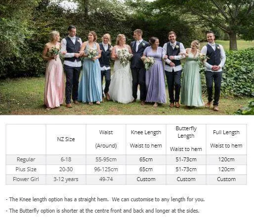 Champagne Infinity bridesmaid dress Express NZ wide