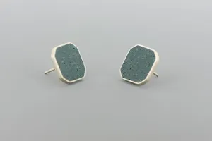 Cluster Stud Earrings SILVER   CONCRETE Ocean Green