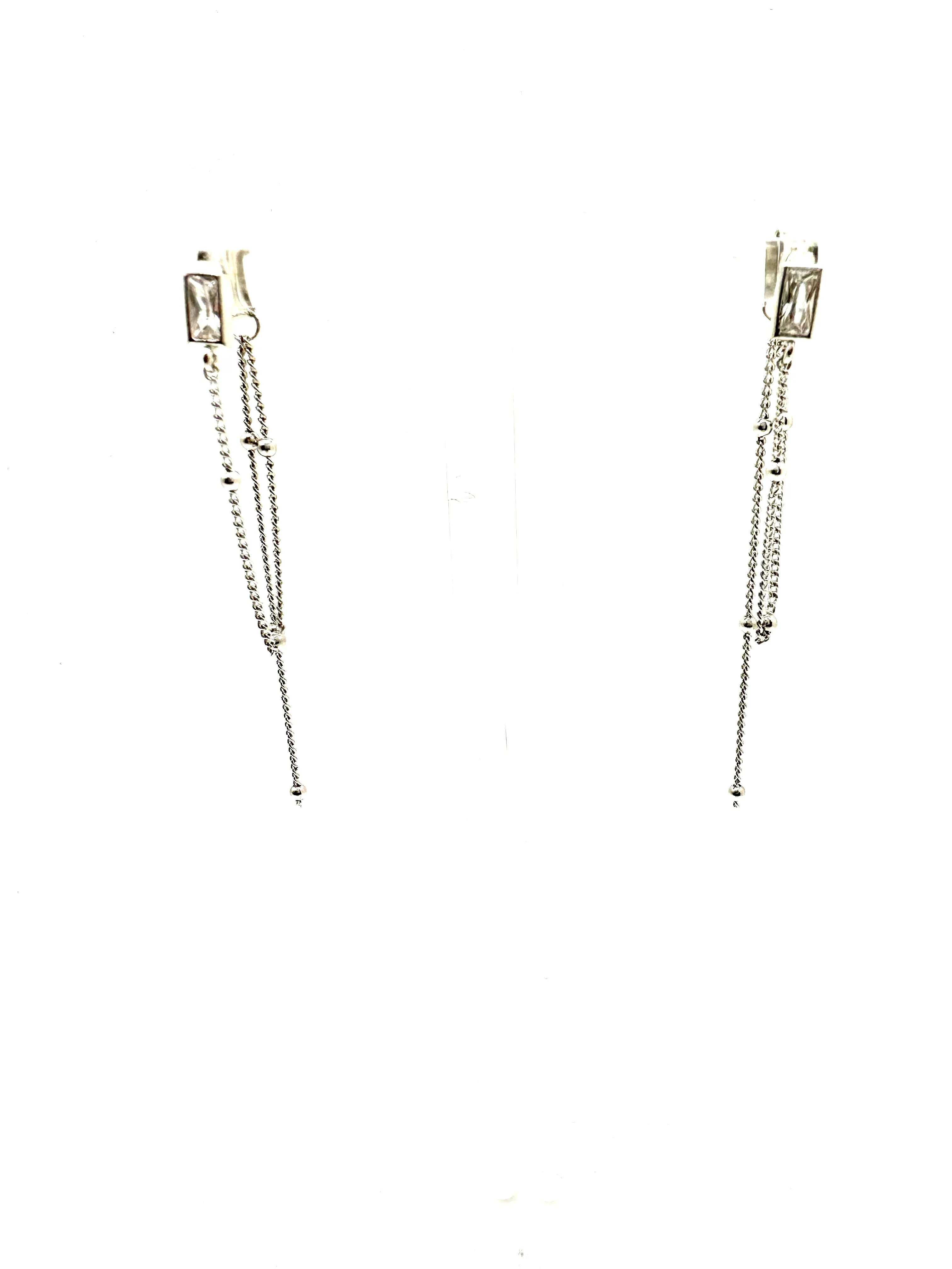 CZ Chain Detail Earrings