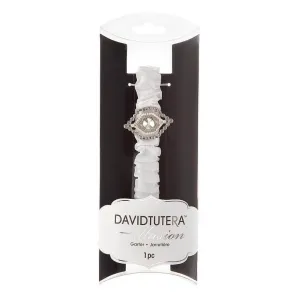 Garter White Rhinestone Pearl