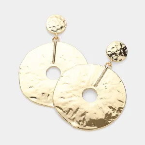 iLLASPARKZ Hammered Metal Geometric Donut Earrings