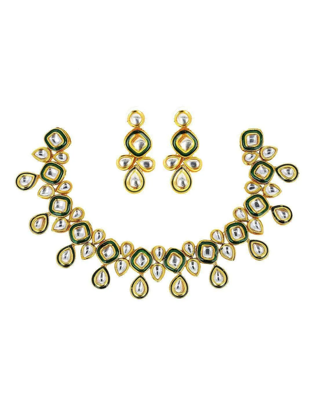 Meenakari Necklace Set Dark Blue