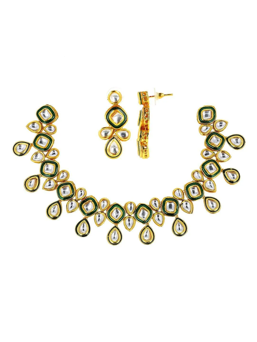 Meenakari Necklace Set Dark Blue