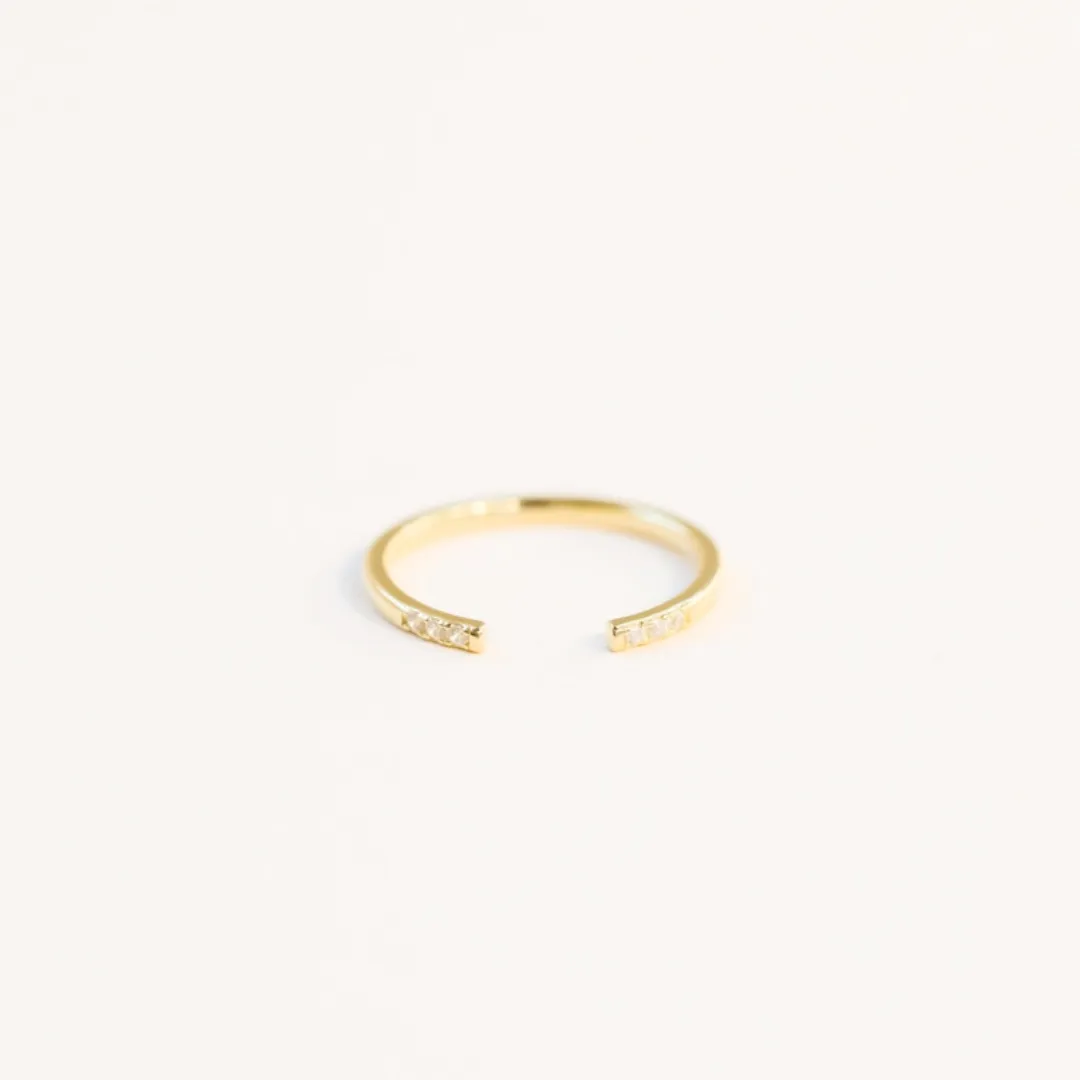 Open Pavé Ring, Size 7