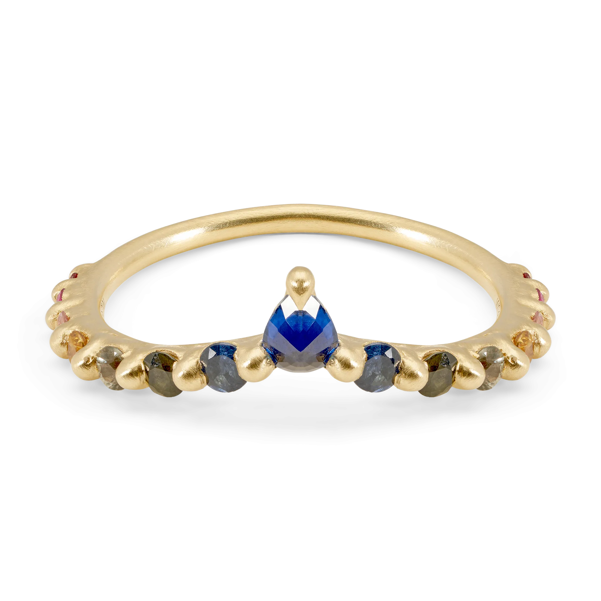 Rainbow Danube Petal Ring - Made to Order