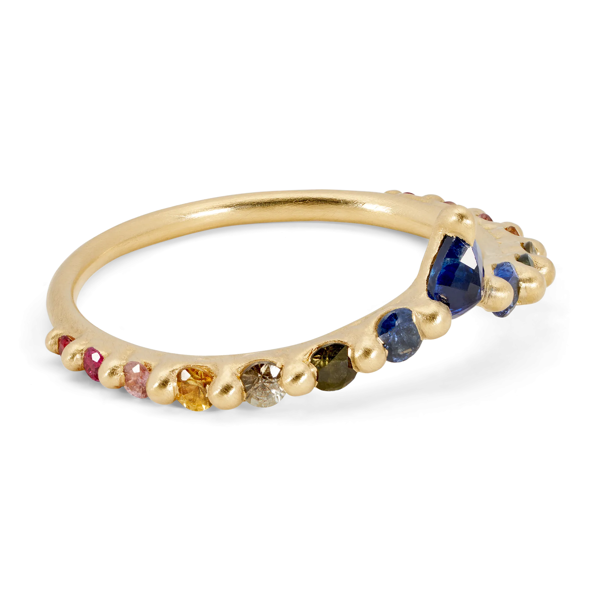 Rainbow Danube Petal Ring - Made to Order