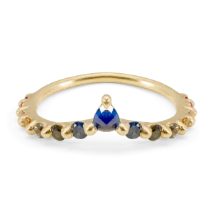 Rainbow Danube Petal Ring - Made to Order