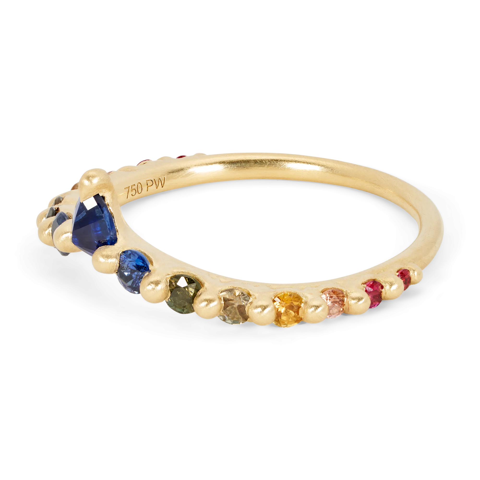 Rainbow Danube Petal Ring - Made to Order