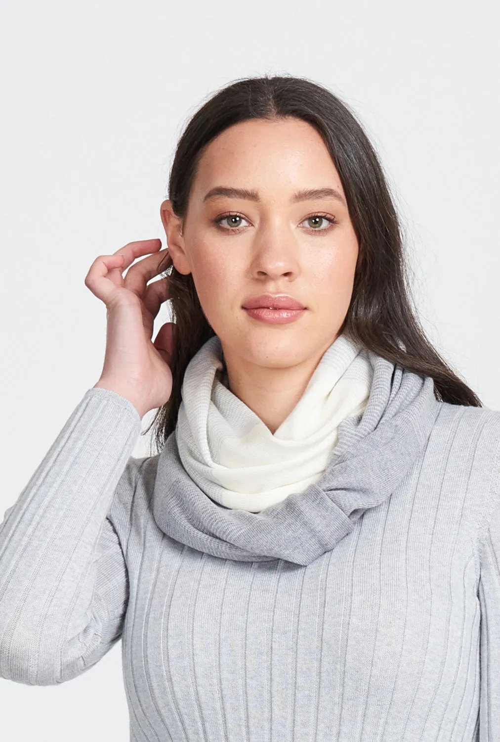 Royal Merino Graduated Stripe Infinity Scarf RM2388