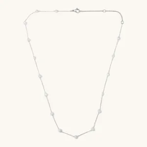 Silver Camille Pearl Necklace