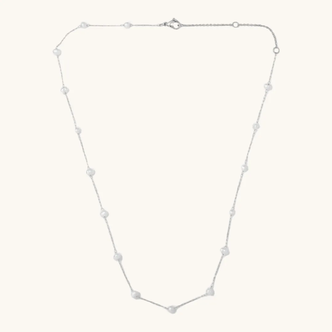 Silver Camille Pearl Necklace