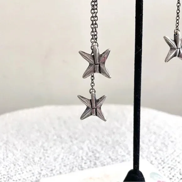 Star Dangle Chain Earrings