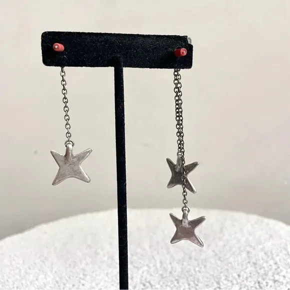 Star Dangle Chain Earrings