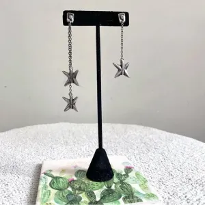 Star Dangle Chain Earrings