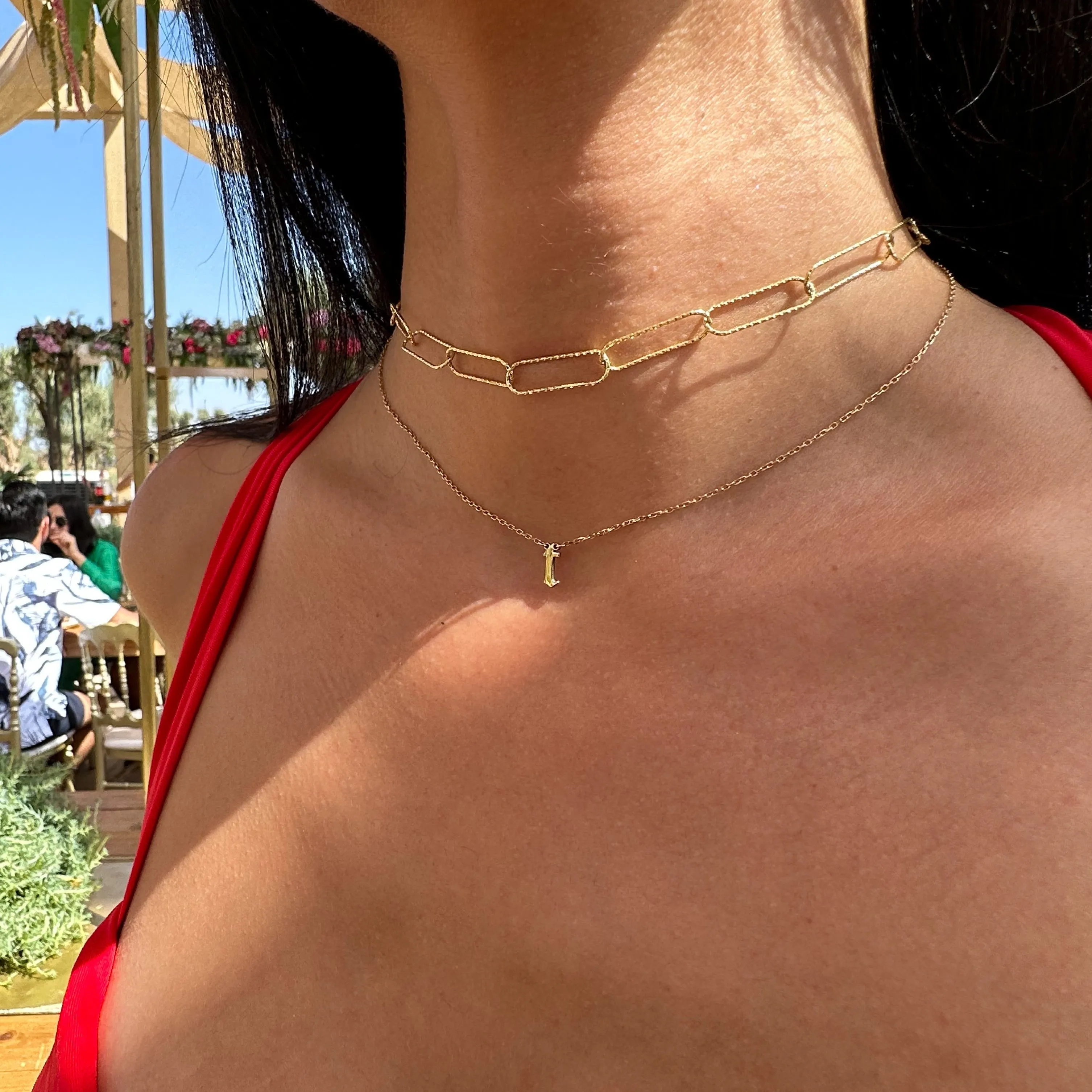 Taylor Gothic Initial Necklace