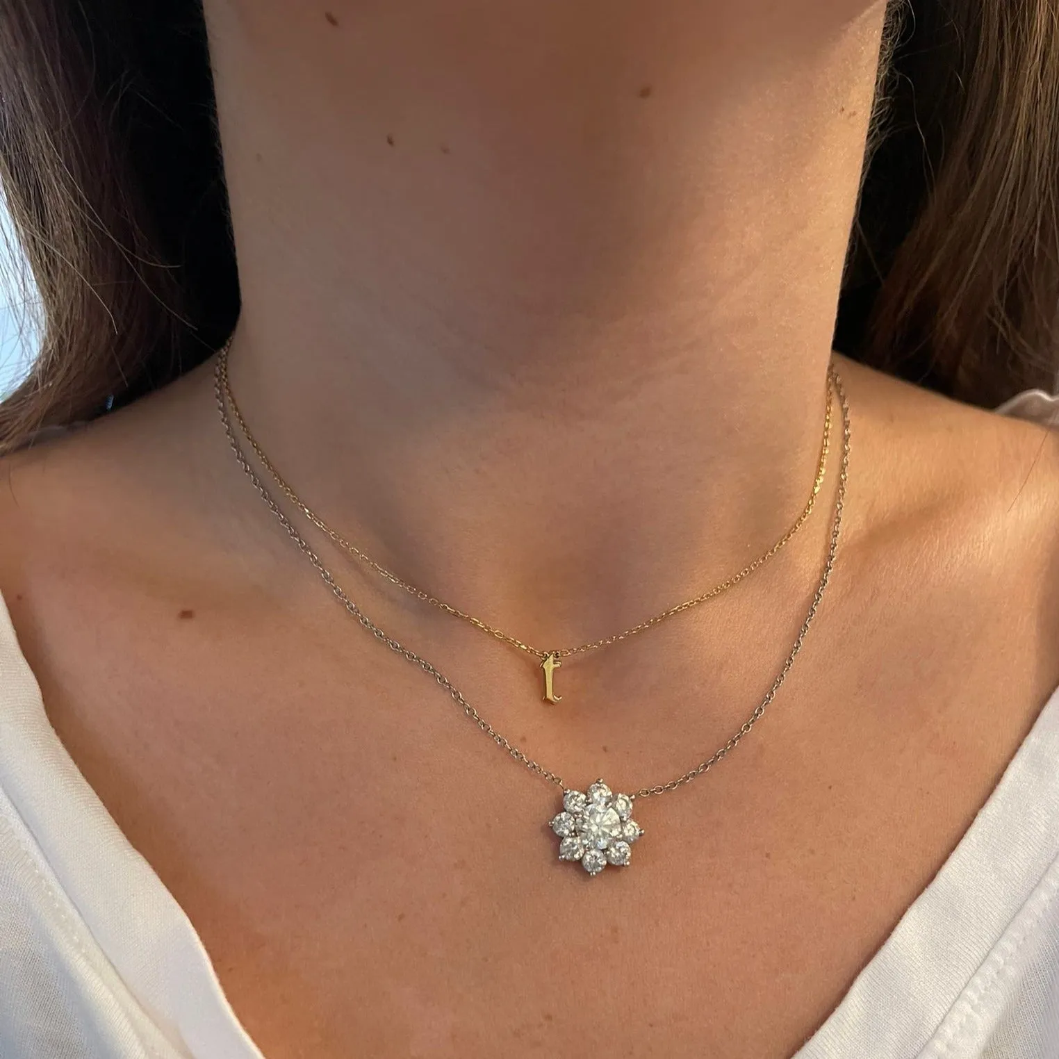 Taylor Gothic Initial Necklace