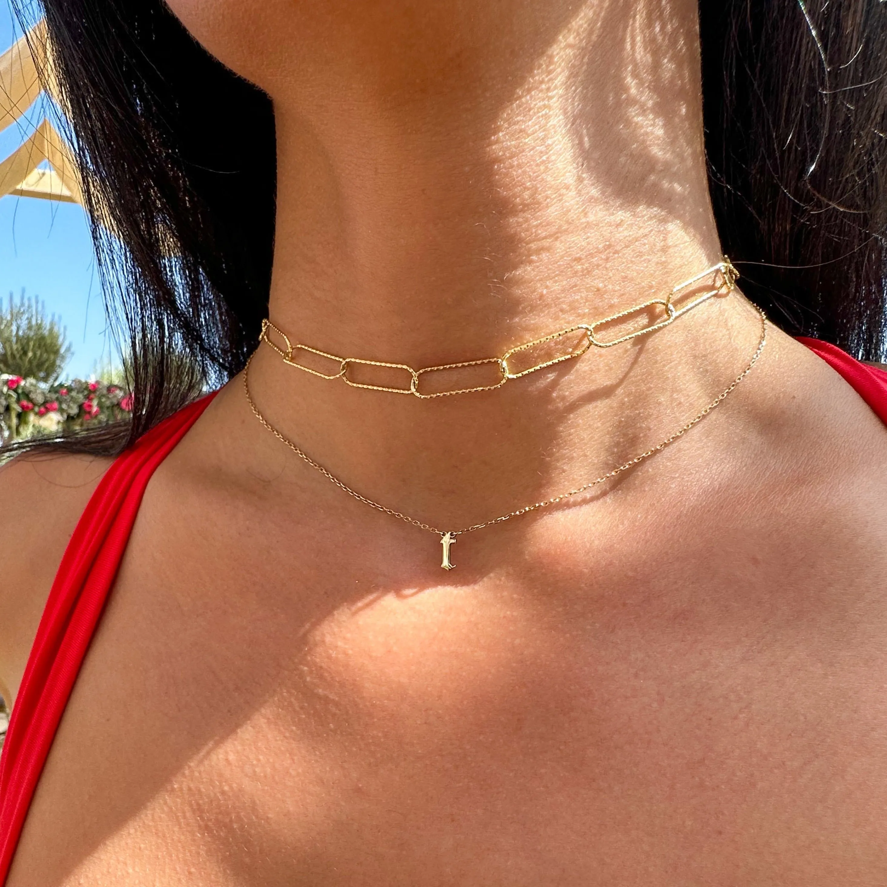 Taylor Gothic Initial Necklace