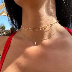 Taylor Gothic Initial Necklace