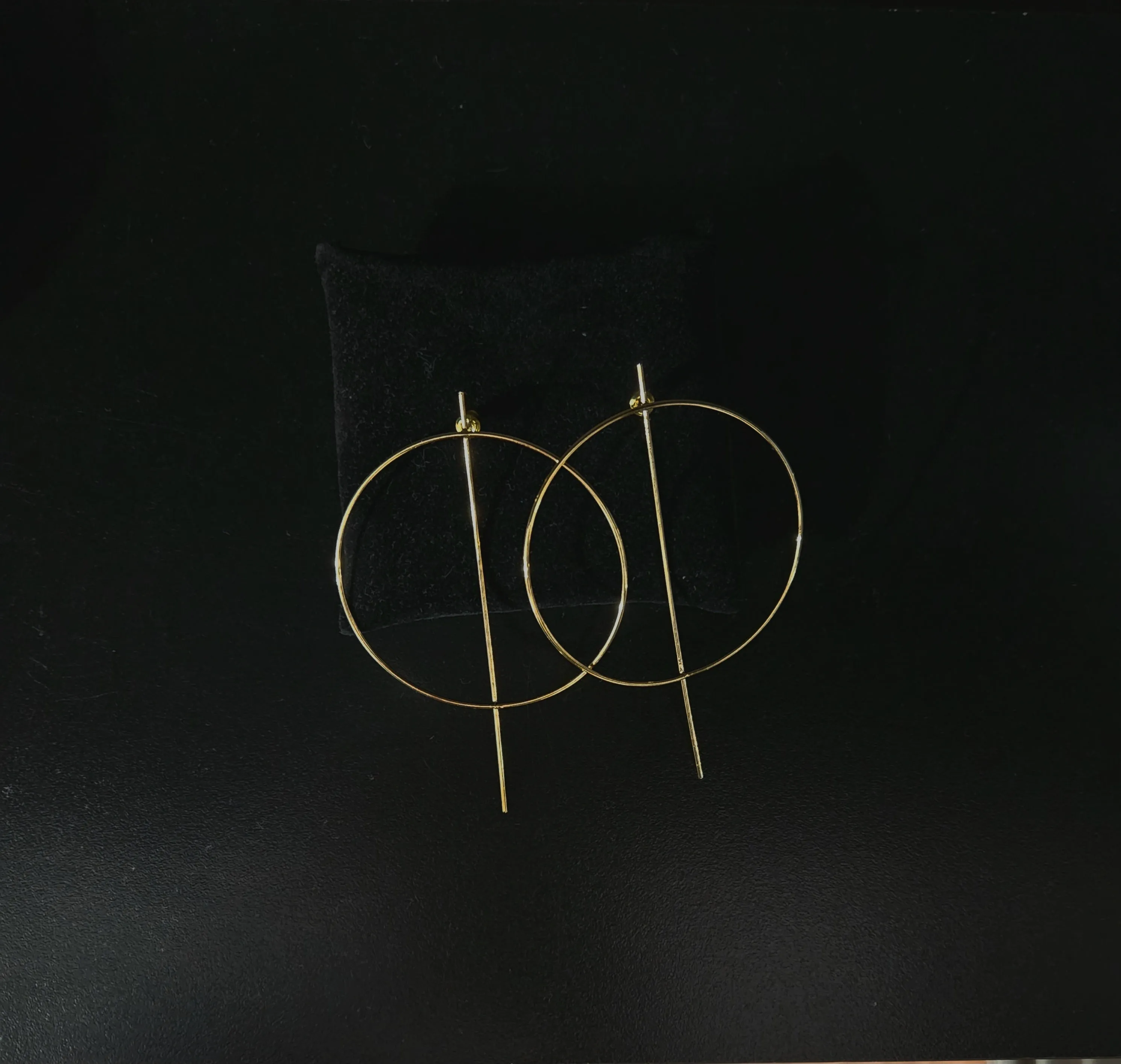 Trendy 14K geometric earrings