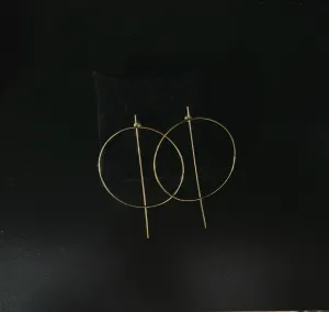 Trendy 14K geometric earrings
